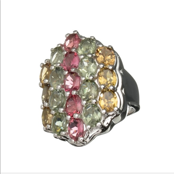 Multi Precious Gemstone Ring - Picture 1 of 3